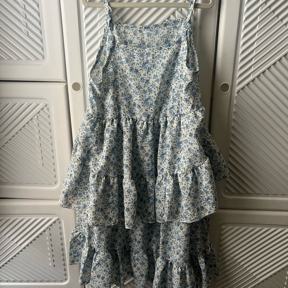 Girls Floral Tiered Dress